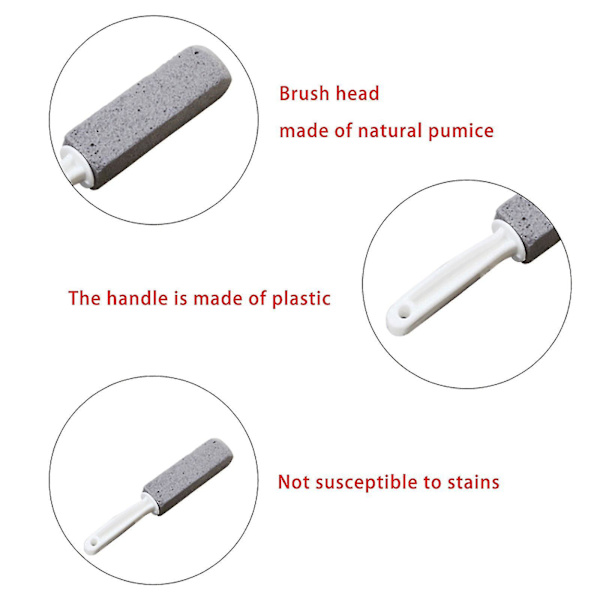 Pumice-puhdistuskivi kahvalla, WC-puhdistin, kovan veden rengaspoistaja kylpyhuoneeseen, uima-altaaseen, keittiöön, kodin puhdistukseen