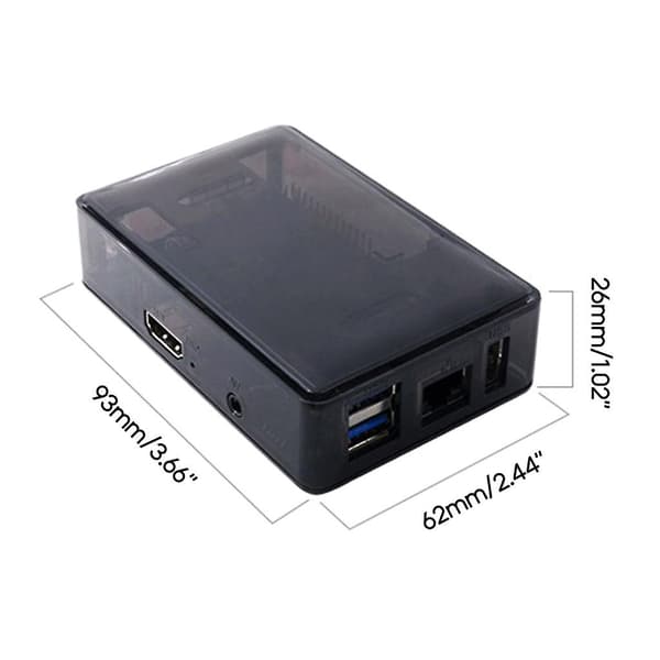 For Orangepi 3 Lts suojakotelo Abs musta läpinäkyvä laatikko
