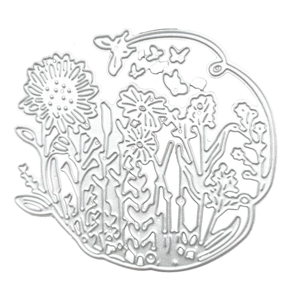 Blomster Sommerfugl Metal Skæredør Skabelon Scrapbog Album Papir Kort Emboss
