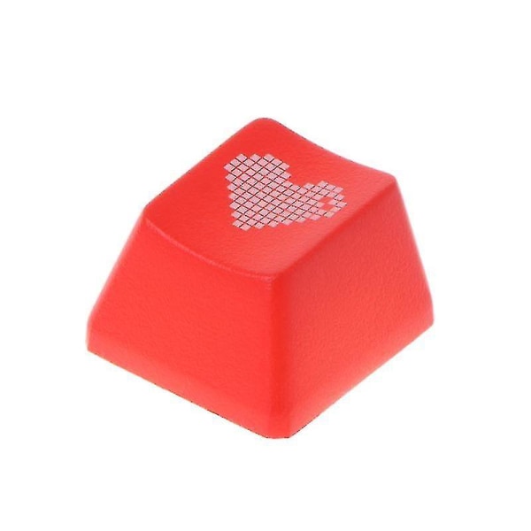 Red Love Heart Pattern Keyboard Keycap Mechanical Enter/esc Key Cap Hat For Pc Computer Notebook Use Supplies