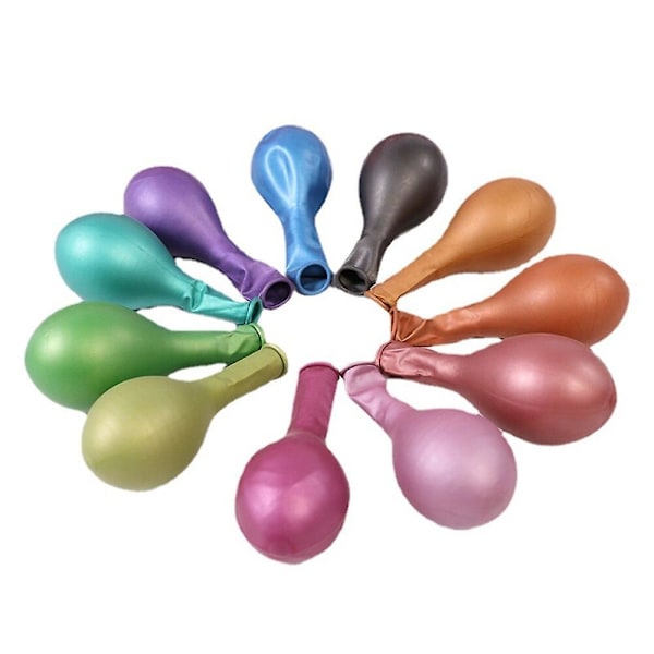 50 st Metallic Latexballonger 10 tum Tjocknade Guld Silver Färg Latexballonger Bröllop Fest