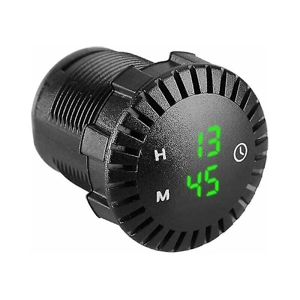 Auton elektroninen kello, auton LED-kello kosketusnäyttö 12v/24v vedenpitävä auton digitaalinen kello Mini LED-digitaalinen kello moottoripyörän kello Halkaisija 2,01 tuumaa C:lle
