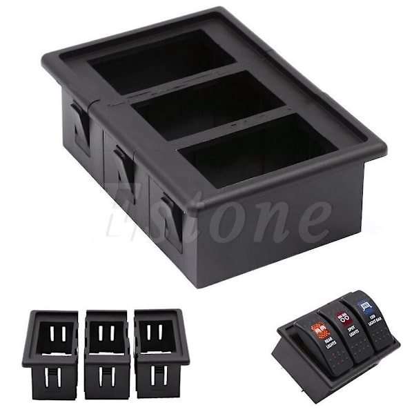 3 Rocker Switch Clip Panel Samling Patruljeholder Kabinet Til Arb Carling Type
