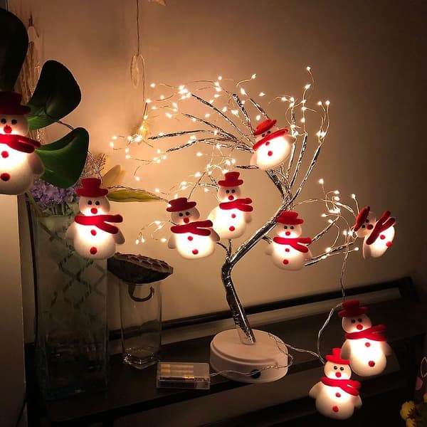 1 sæt LED-julemandsslyng, julepynt, dekoration til juletræ, festlig, fest3 meter 20 lys