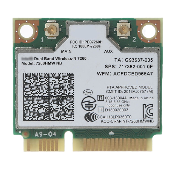 Dual Band 2.4G/5G til Intel Wireless Notwork Card 7260 7260NB 7260HMW til NB PCI