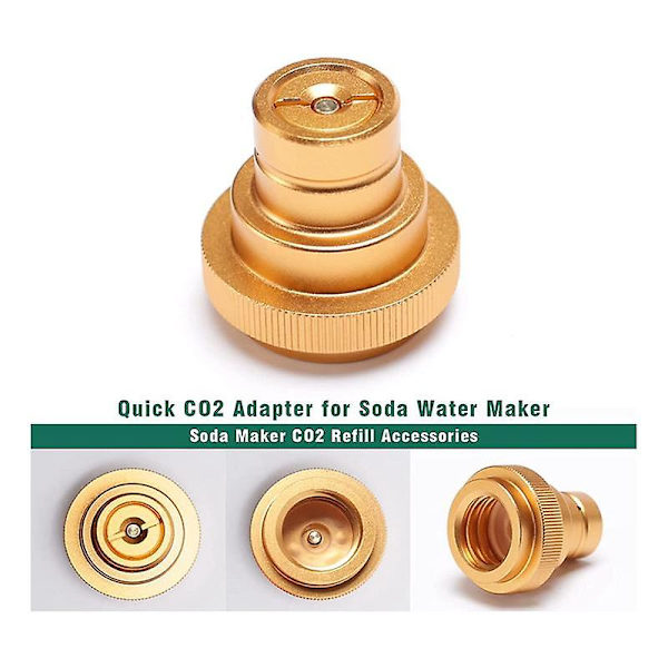 CO2-adapter med Duo/Terra/Art Maker-forbindelse til CO2-cylinder med TR21-4 han-gevind Sodavandsapparat