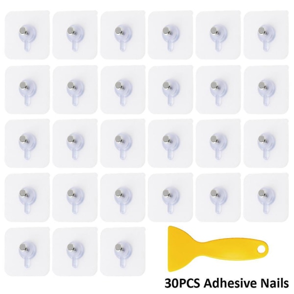 30st affischer utan borrning Bekvämt för tavelramar självhäftande naglar