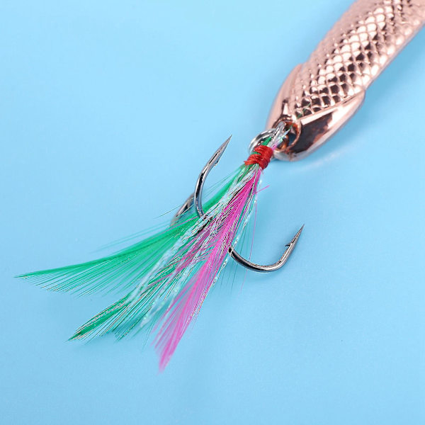 2 st fiskedrag lockbete krok Dick Spinner sked Pike Vib Wobble lockbete krok (guld 21g)