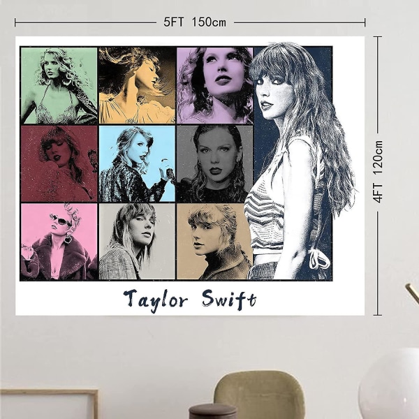 Taylor Tapestry Flagga För Sovrum Swift, 120x150cm Musik Bild Vägg Gobelänger Rumshängande affisch Flaggor Gobeläng Gåvor