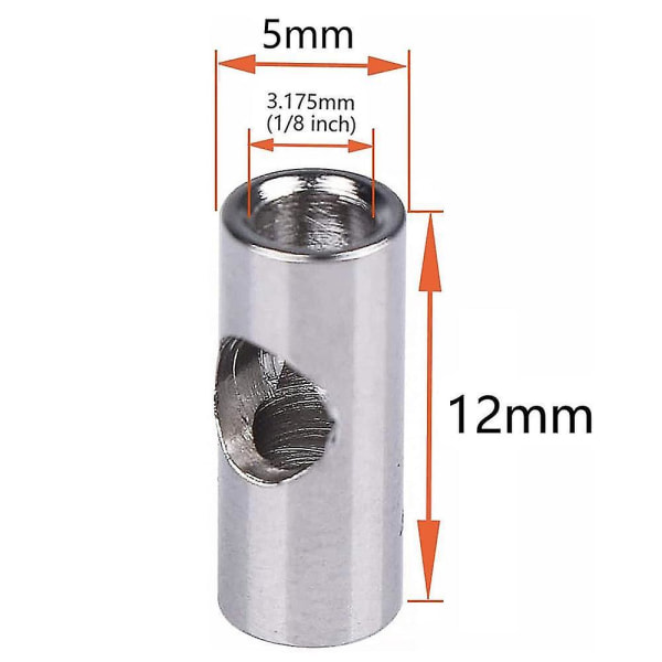 10 st Motoraxel 3,17 mm till 5 mm Ändra över axeladapterhylsa för Rc modellbil Båtplan 3650 55