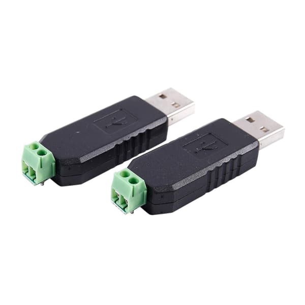 2x PC USB til RS485 -485 interfacekonverter Serieadapter kompatibel + PLC