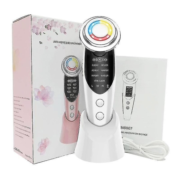 Ansigtsmassager Radio Mesoterapi Elektroporation LED Lys Terapi Sonisk Vibration Rynkefjernelse Hud
