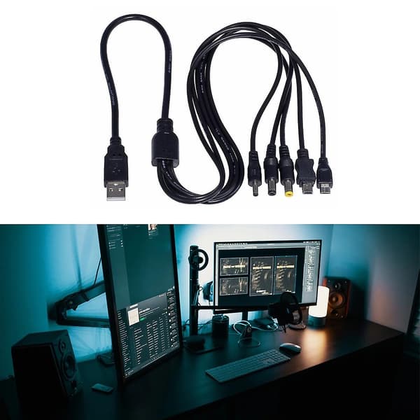 Usb-hane till 3.51.35mm 5.52.1mm 5.52.5mm DC-strömkabelkontakt