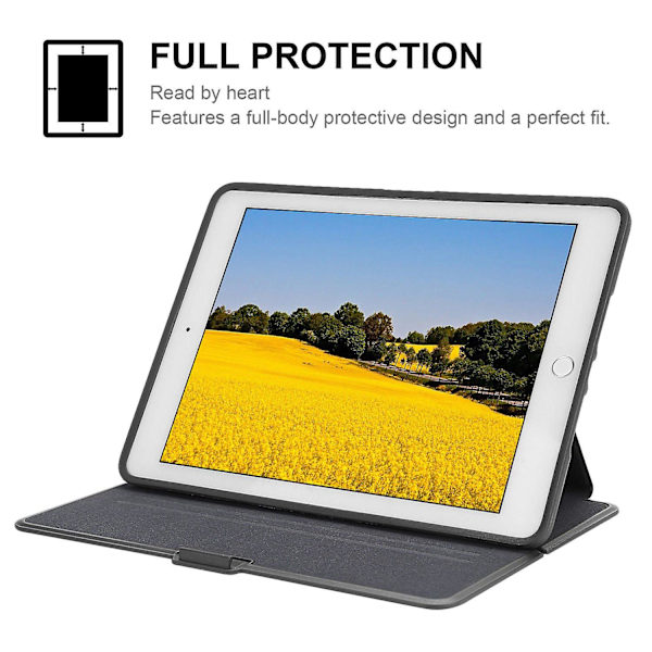Kahki Grå iPad 3 för Apple Fodral Folio Läderställ Smart Cover