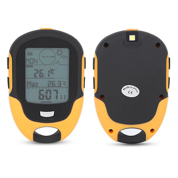 Multifunktionell bilhöjdmätare barometer termometer hygrometer kompass