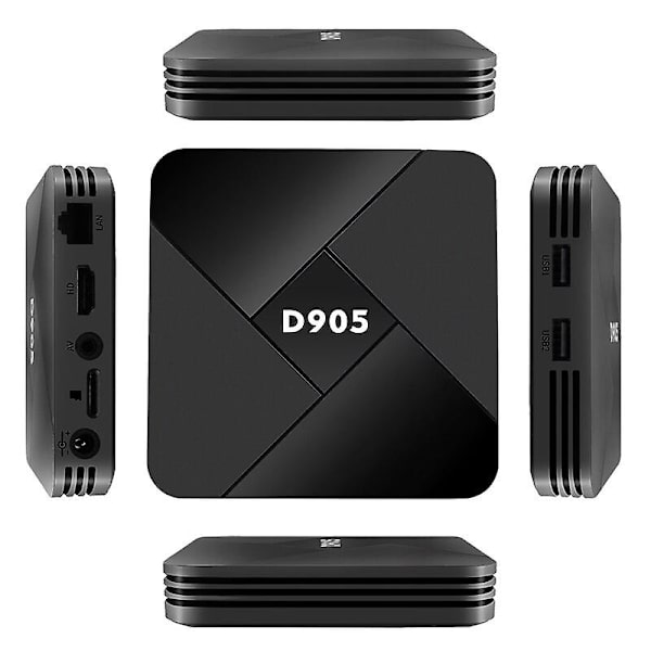 D905 Smart TV-box Amlogic S905x Femkärnig Mali-450 2.4g Wifi 4k Set Top Box Youtube Video