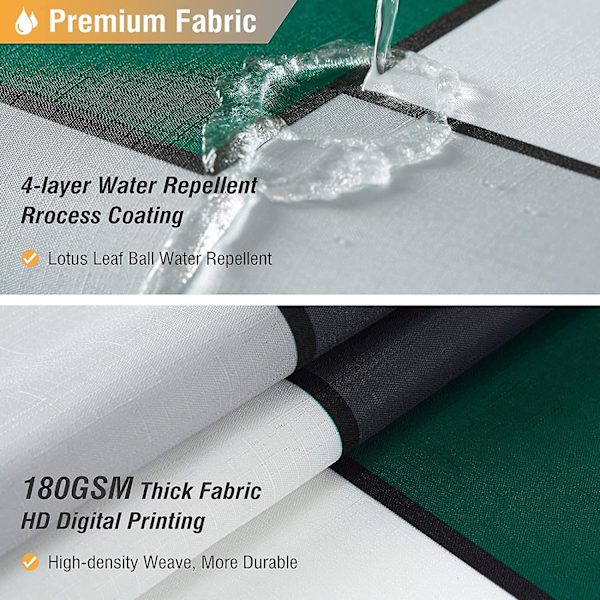 Stall Fabric Duschdraperi - 36x72 Tum Liten Geometrisk Linne Texturerad Viktad Tyg Duschdraperi Set Med 6 Krokar, Smal Camper Modern Polyester