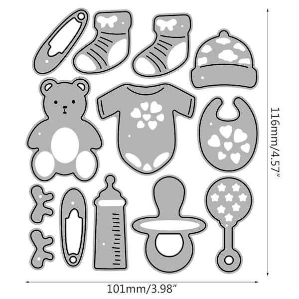 Spädbarnsleksakstema Skärmaskin Präglingsstansar För Korttillverkning Scrapbooking