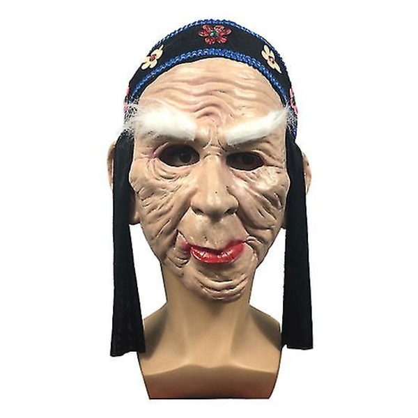 Skrekk Meng Po Mask Parykk Hodeplagg Maskerade Hodeplagg Halloween Party Performance Rekvisitter