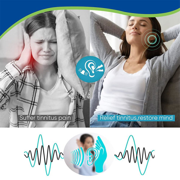 2x Tinnitus Relief Enhet För Öronringningar Stoppa Öronringningar För Män Kvinnor