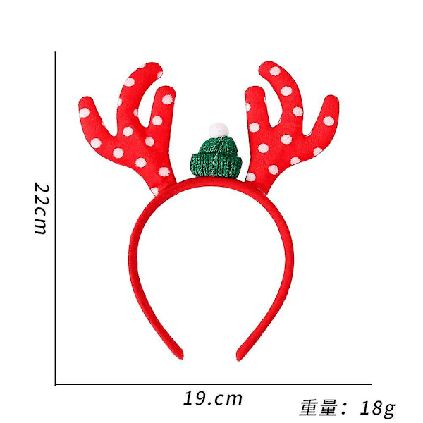 Jule Hovedbøjle Tegneserie Hovedbøjle Sjov Hovedbøjle Julefest Hovedbøjle Dekoration style10 2pcs