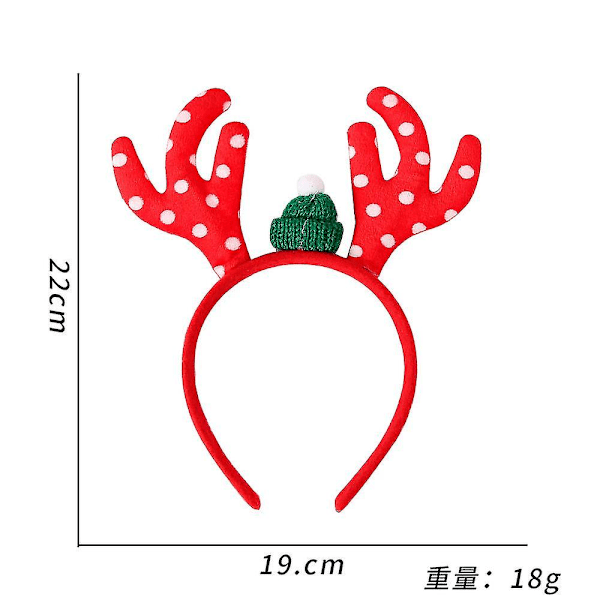 Julehodebånd Tegneseriehodebånd Morsomt hodebånd Julefest hodebånd Dekorasjon style10 2pcs