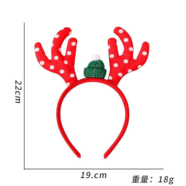 Julehodebånd Tegneseriehodebånd Morsomt hodebånd Julefest Hovedbånd Dekorasjon style10 3pcs