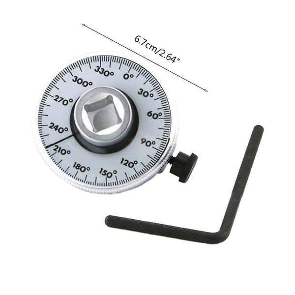1/2\" Drive Torque Angle Gauge For Torque Wrench 0-360 Degrees Easy To Read