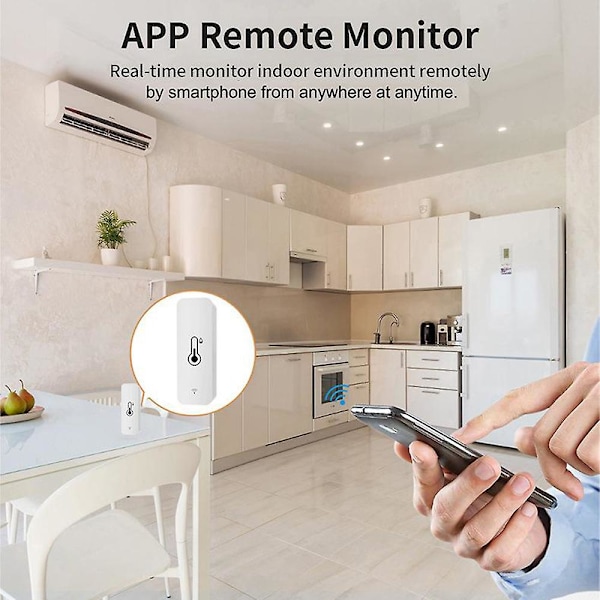 3 stk Tuya Wifi Temperatur- og Luftfugtighedssensor Smart Life Fjernmonitor Smart Home Indendørs Hygrometer