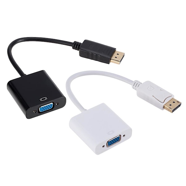 Mini Displayport Display Port Dp till Vga Kabeladapter 1080p för Hdtv-skärm