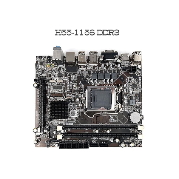 H55 Moderkort LGA1156 Stödjer I3 530 I5 760 Serie CPU DDR3 Minne Moderkort+i3 550 CPU+SATA C