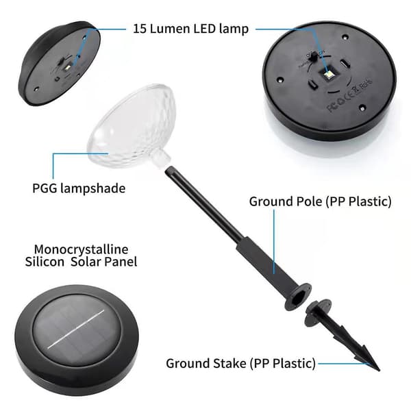 4 stk Solcellelamper Utendørs Hage, Solcellehagelamper Flerfargede Moduser Vanntette Solcellelys Ornamenter Solcellelamper Utendørs