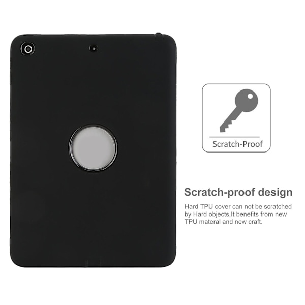 Stöttålig gummiklädd robust hårdfodral för iPad 2 3 4 5 6 9,7\" Mini Air 2