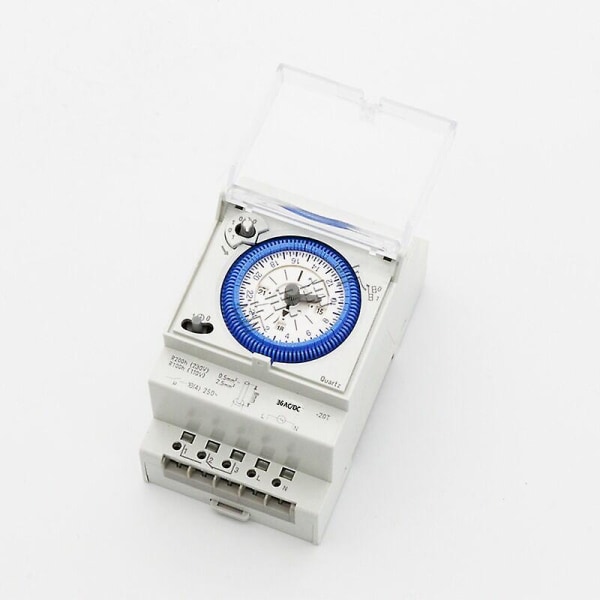 Analog timer med synkronmotor och dagsprogram, timer, 36vac/dc