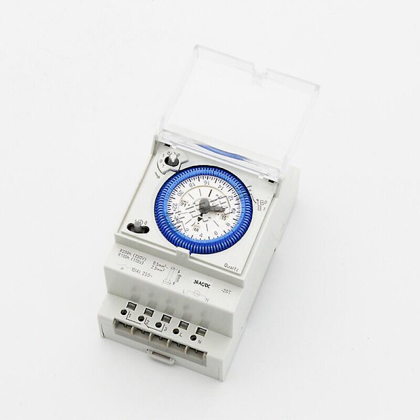 Analog Timer Med Synkronmotor Og Daglig Program, Timer, 36vac/dc