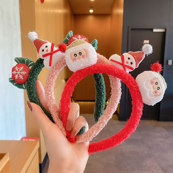 Jultomte Tisi Plysch Hårband Elk Snögubbe Lamm Hårband Höst Och Vinter Kvinnors Hårpaket Hårband Hårklämma christmas elk scrunchie
