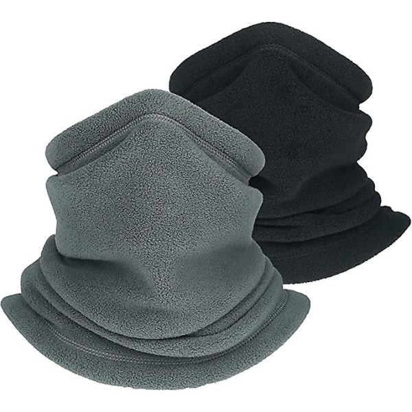 Halsduk Bandana Mask Varm Halsrör Halsvärmare Svart & Grå