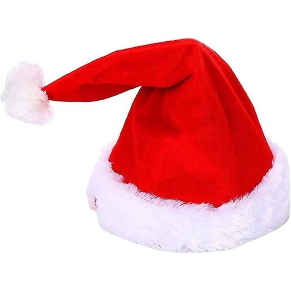 Laulava ja tanssiva sähköinen joulupukin hattu aikuisille lapsille, laulava ja ravisteleva sähköinen jouluhattu, punainen valkoinen hattu joulujuhliin