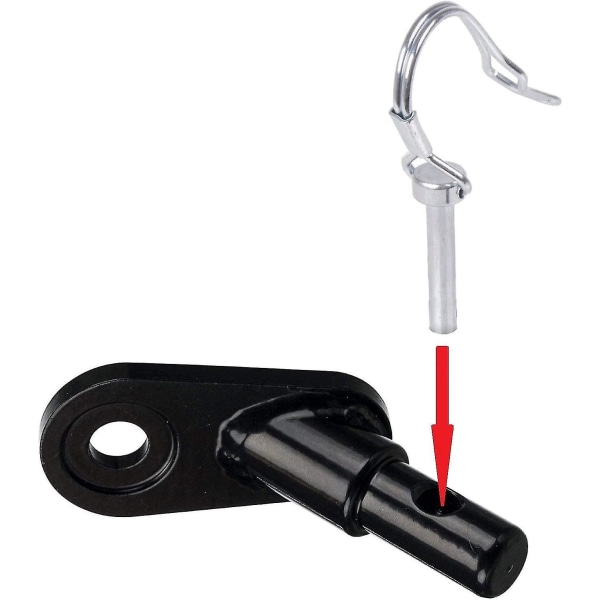 Cykelsläpkoppling med låsstift 1x Cykelvagnskoppling med låsstift Koppling Stålkopplingsadapter