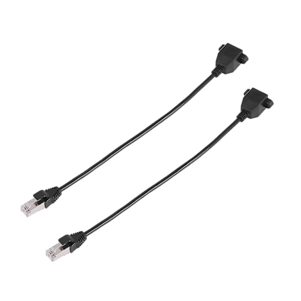 Rj45 Hon till Hane Adapter Nätverksförlängningskabel Panelmontering 27cm
