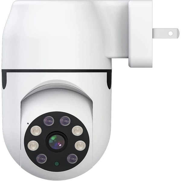 Plug-in innendørs trådløst hjemmesikkerhetskamera Ptz Smart Wifi-kamera Babymonitor 1080p Hd Video Farge Nattsyn Bevegelsessporingsdeteksjon Toveis Au