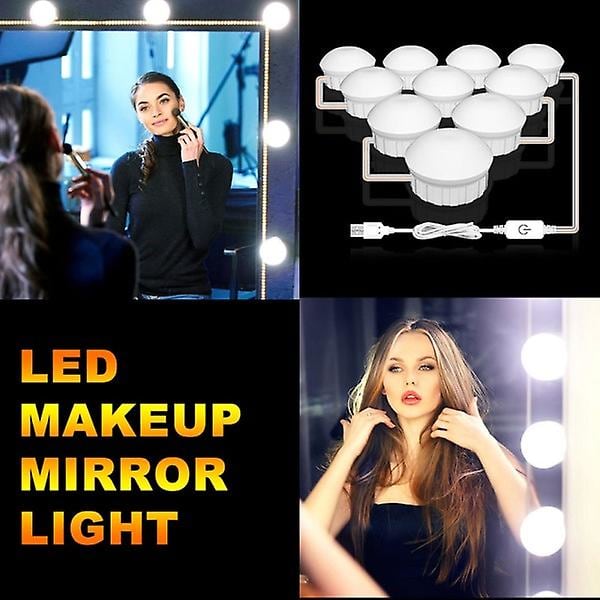 LED-sminkningsspegel glödlampor USB Hollywood Vanity Make Up spegel lampor??