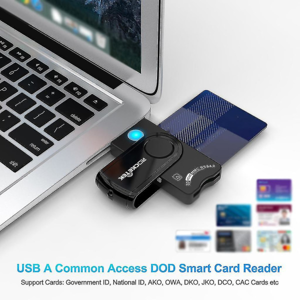 Usb 2.0 Dod Multifunktions Smart Card-läsare för stationära och mobila enheter