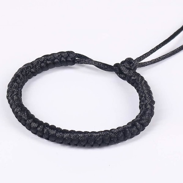 Sateng rottehale polyestersnor, 295 fot 2 mm svart perlesnor for makrame armbånd, smykker Makin
