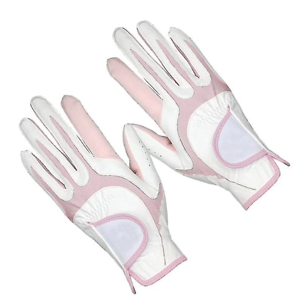 1 pari naisten hanskoja Sunshine Protection Cover Ohut hengittävä mikrokuitukäsineet harrastaja-aloittelijalle (valkoinen vaaleanpunainen, 18)