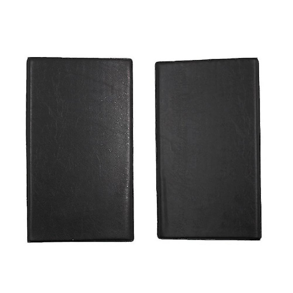 Sort læder 120 visitkort holder bog pung cover etui mappe