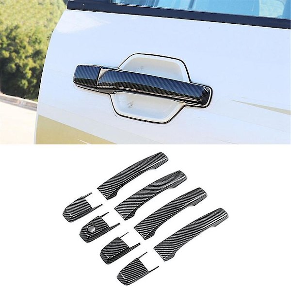 8 stk. Karbonfiber Deksel for Side Dørhåndtak for Pajero 2007-2019
