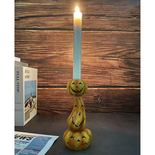 Halloween Gresskar Lysestake Plassering, Hul Ut Lys Base Hjemmedekorasjon