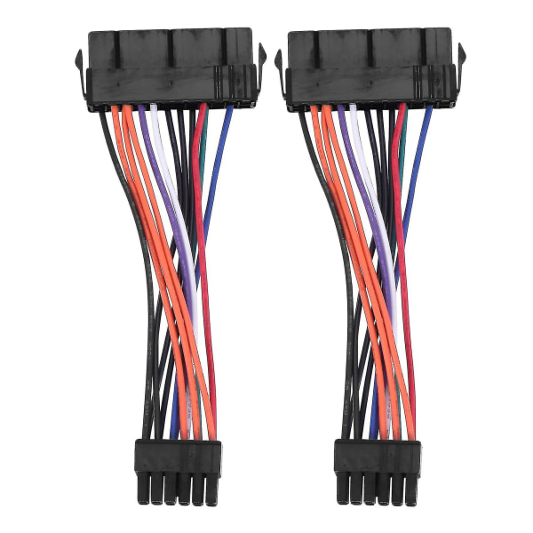 2 stk 24 Pin Til 12 Pin Strømforsyning Atx Adapter Kabel Til Lenovo Ibm