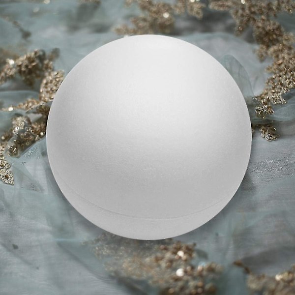 Hollow Half Balls 2 st vita skumkulor runda sfärer ihålig skumkula polystyrenkulor modellering skumkula för gör-det-själv jul